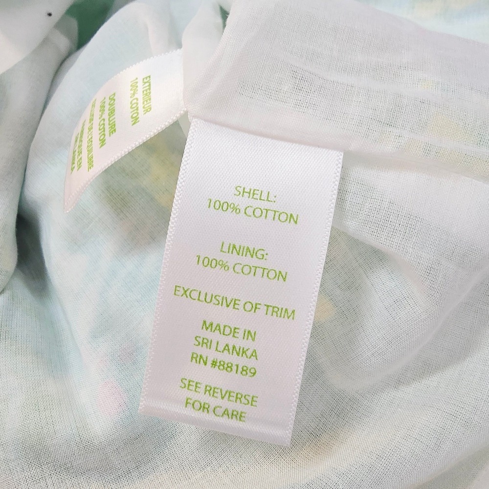 Lilly Pulitzer Green Yellow Tropical Geometric Trim Cotton Shift Dress Size 4 - Picture 8 of 9